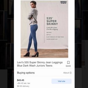 Levi’s 535 Super Skinny Jean Leggings